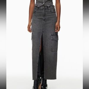 Denim Forum 90s Maxi Cargo skirt